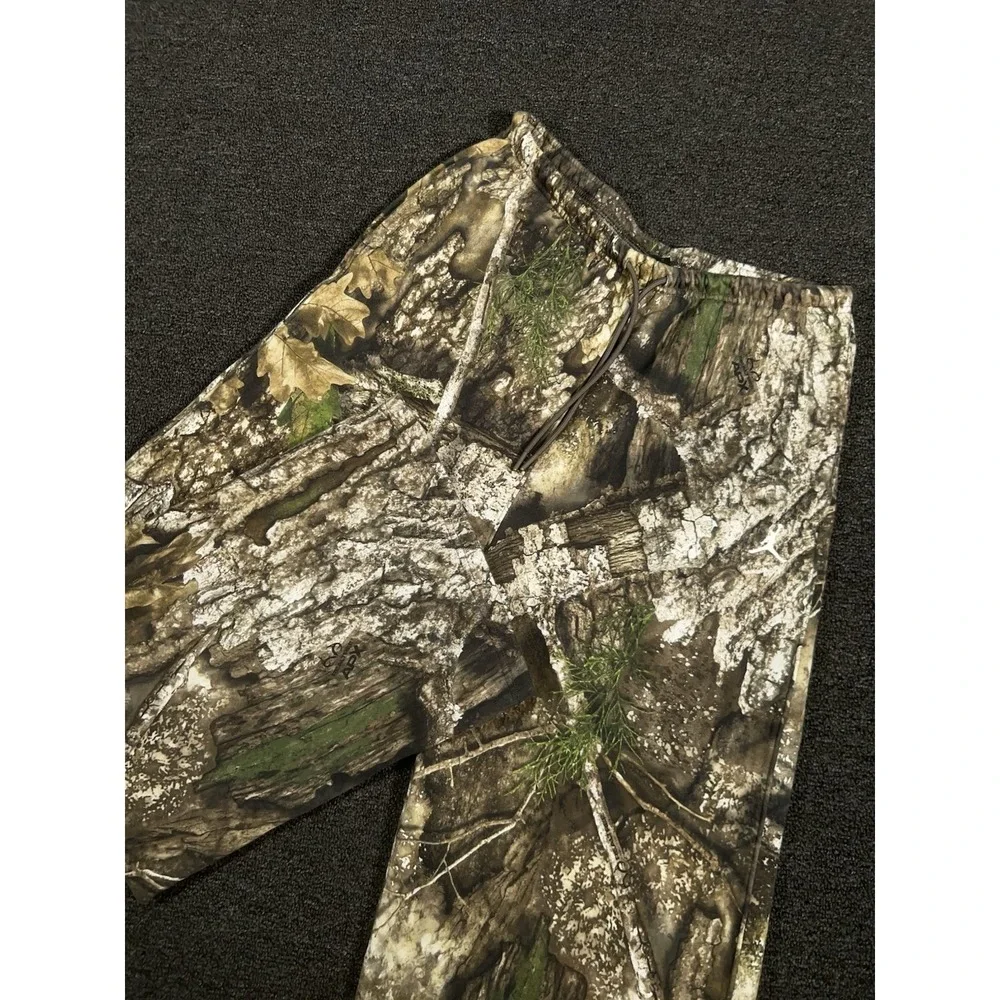 Nike Air Jordan Brooklyn Woven Realtree APX Pants Mens Medium Brown Drawstrings
